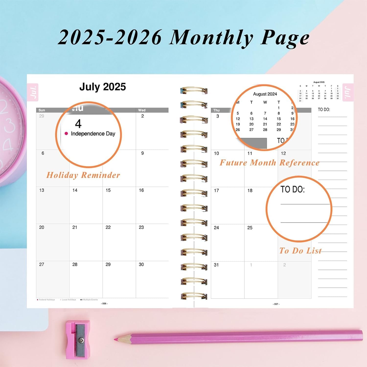 Planner 2024-2025 Daily Weekly Monthly Planner- 2024 Calendar Planner Jan to Dec