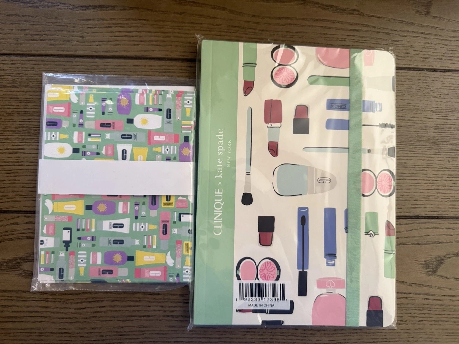 New 2pc Kate Spade Clinique Journal And Notepad Combo