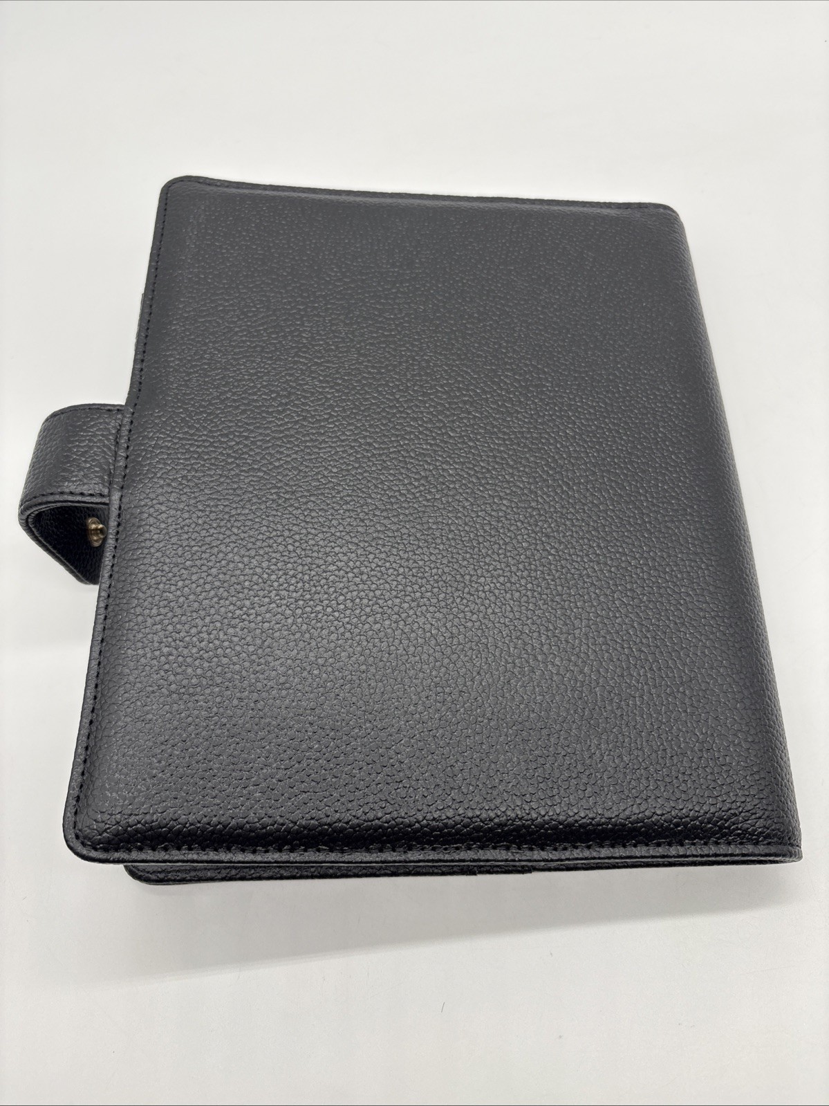 CLOTH and PAPER Luxury A5 Ring Planner Agenda Smooth Leather Black – No Rings
