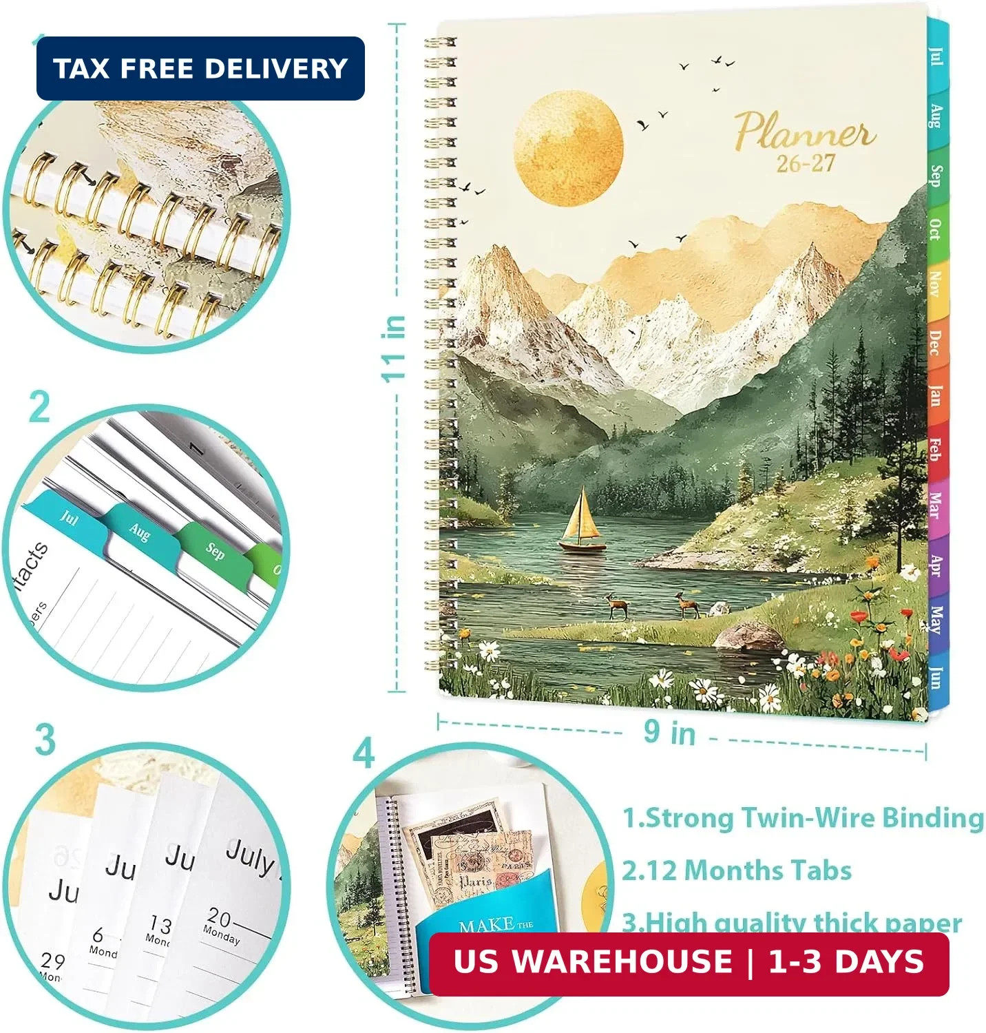 Planner 2026-2027 – Academic Planner 2026-2027 Weekly and Monthly, July 2026 – J