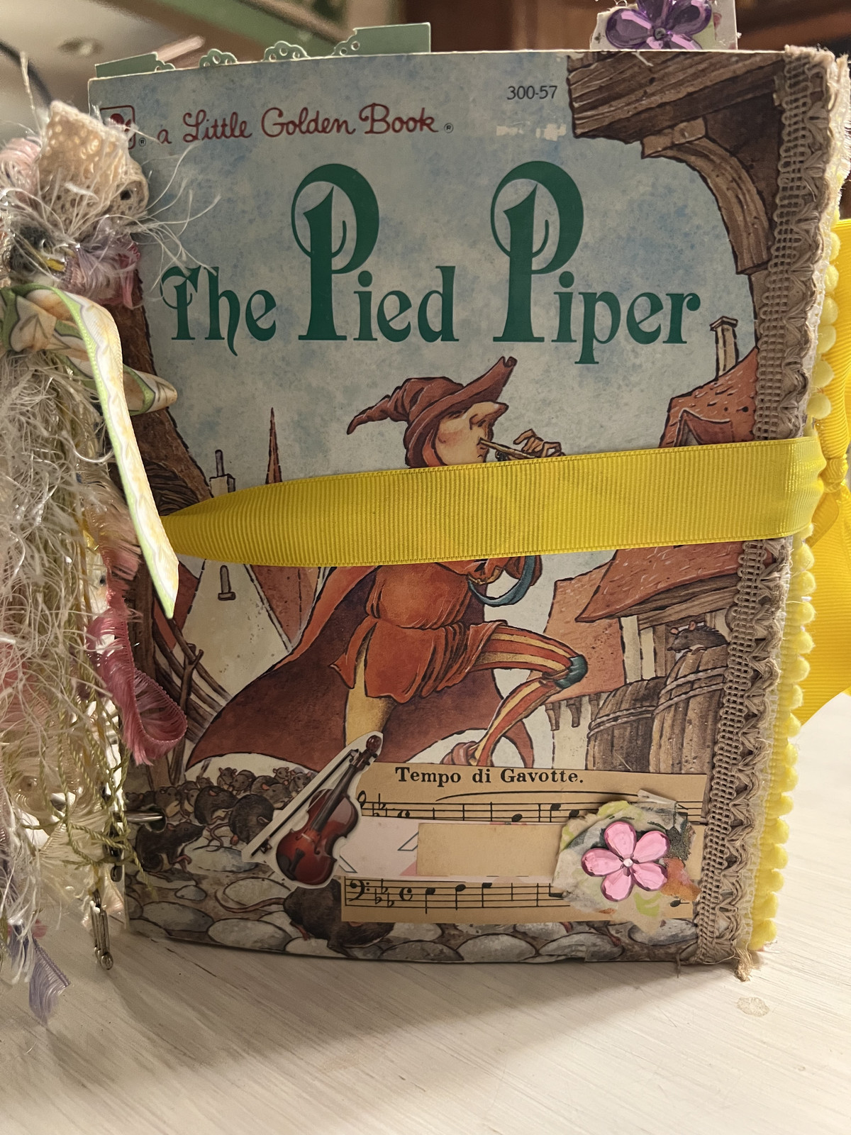 Vintage Little Golden Book “THe Pied Piper” Music-Themed Junk Journal