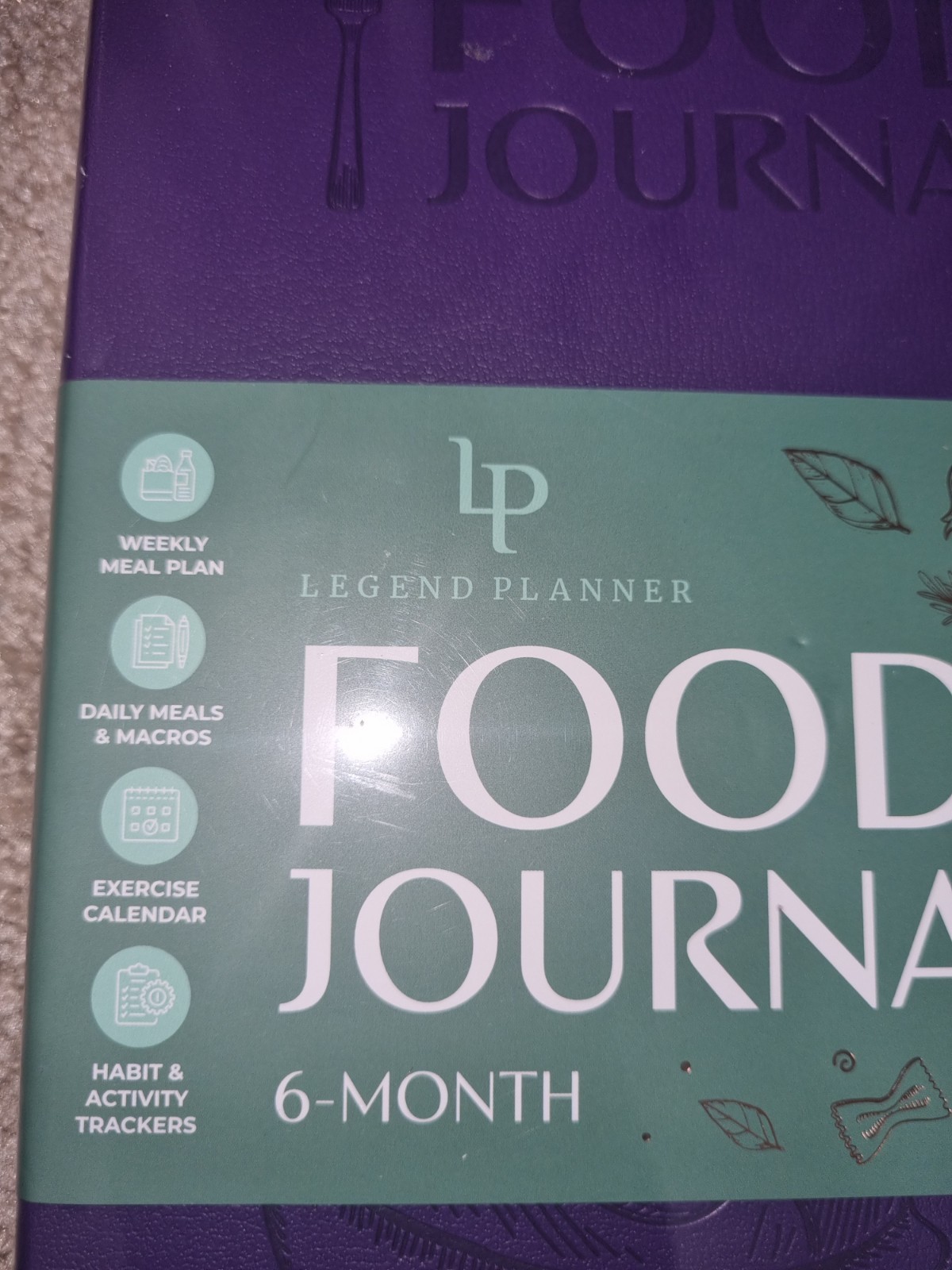 Purple Legend Planner Food Journal 6-Months Exercise Calendar Habit Tracker