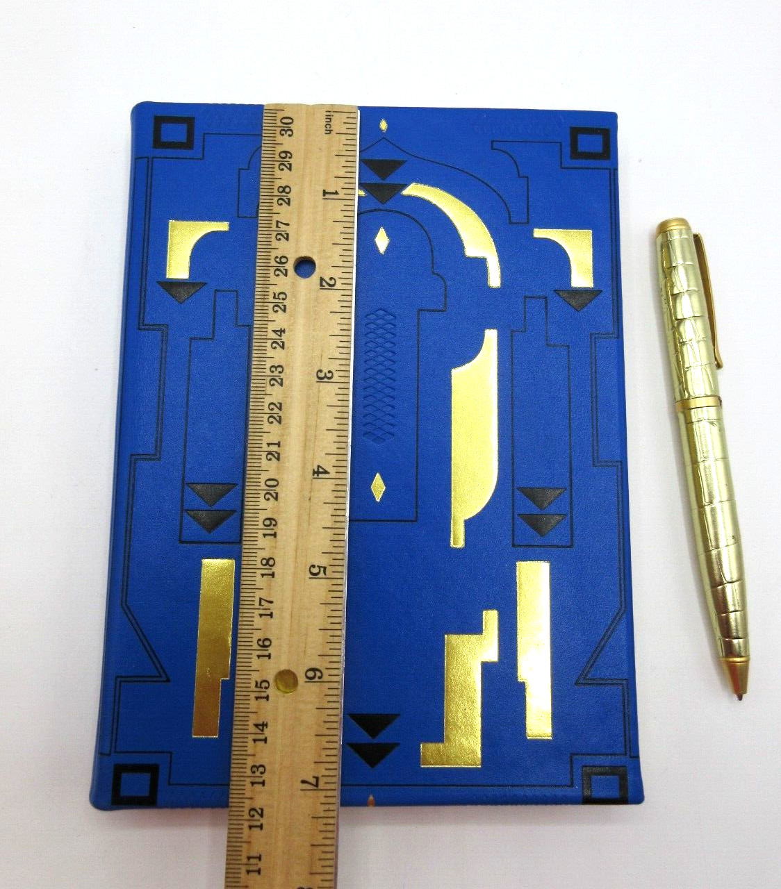 Graphic Image Journal 7″ Leather Hardcover 224 Lined Pages Blue w Gold