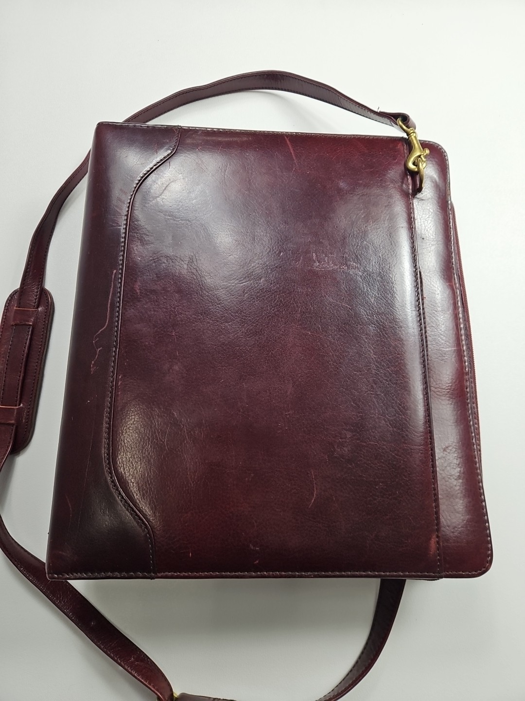 Vtg Franklin Covey 7 Ring Binder Planner Organizer Handles Zip Tote Strap