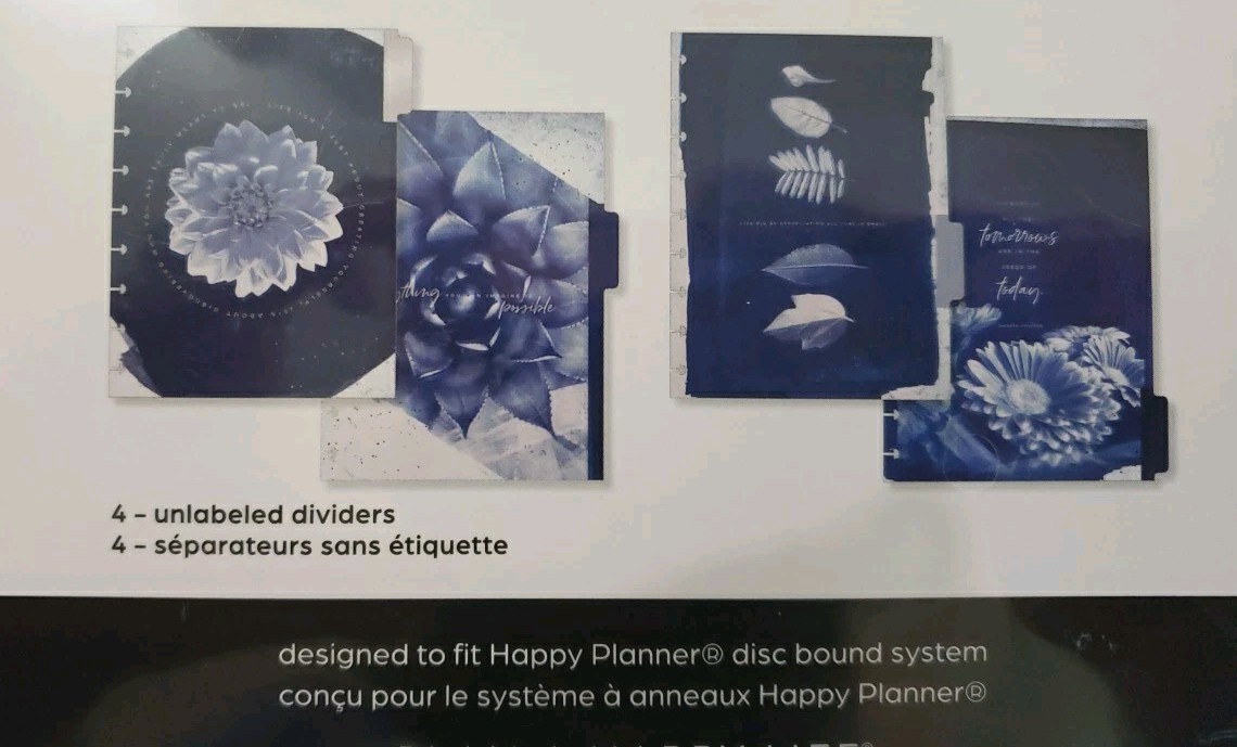 Happy Planner Cyanotype Vertical Hourly Classic Extension Pack 4 Months