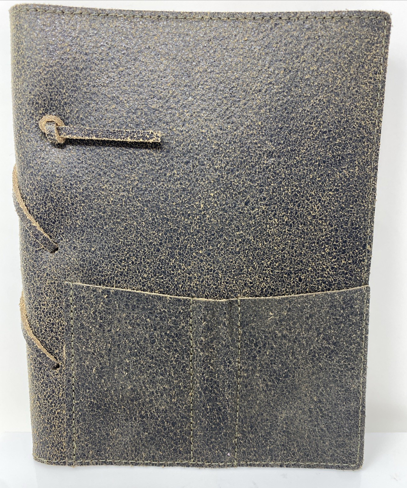 Barnes & Noble Soft brown Leather Journal with Front Pockets Nice Kraft Paper .