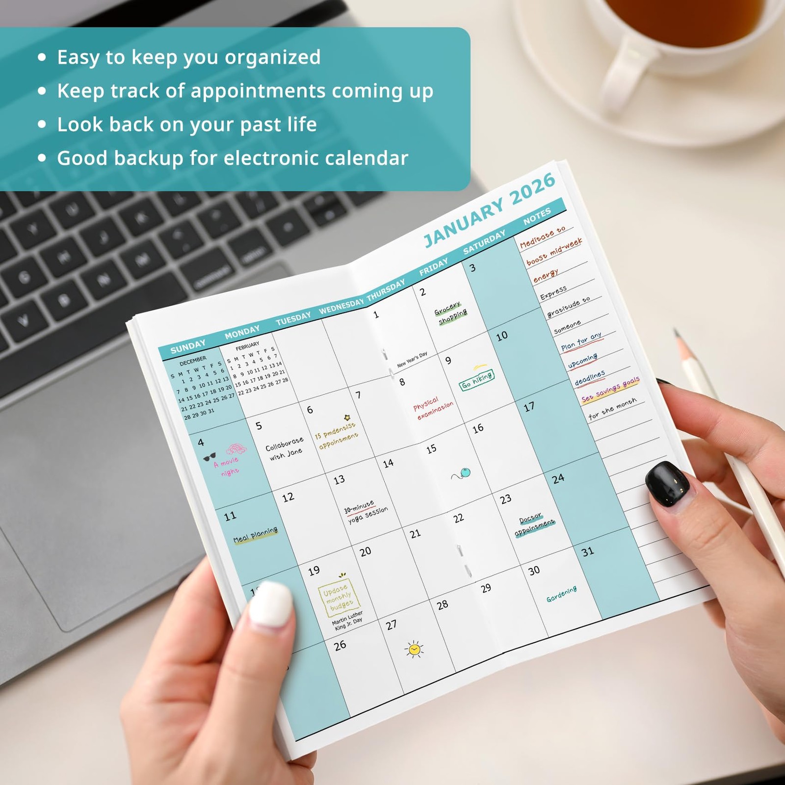 Pocket Calendar 2026-2027 for Purse, Two Year Monthly Planner Pocket Size, Ja…