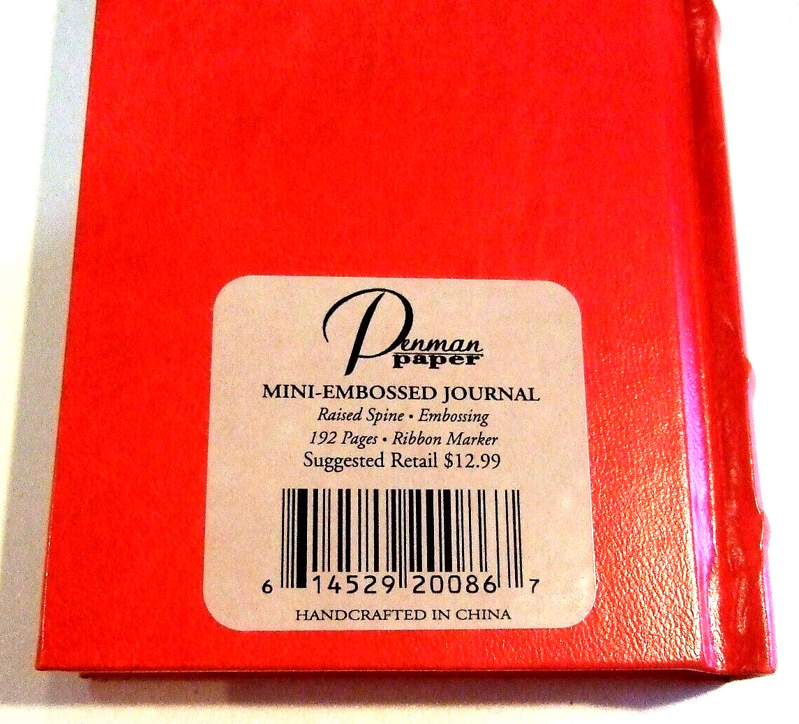 Red Embossed Fleur De Lis Lined Hardcover Journal by Penman Paper – NEW (#2)