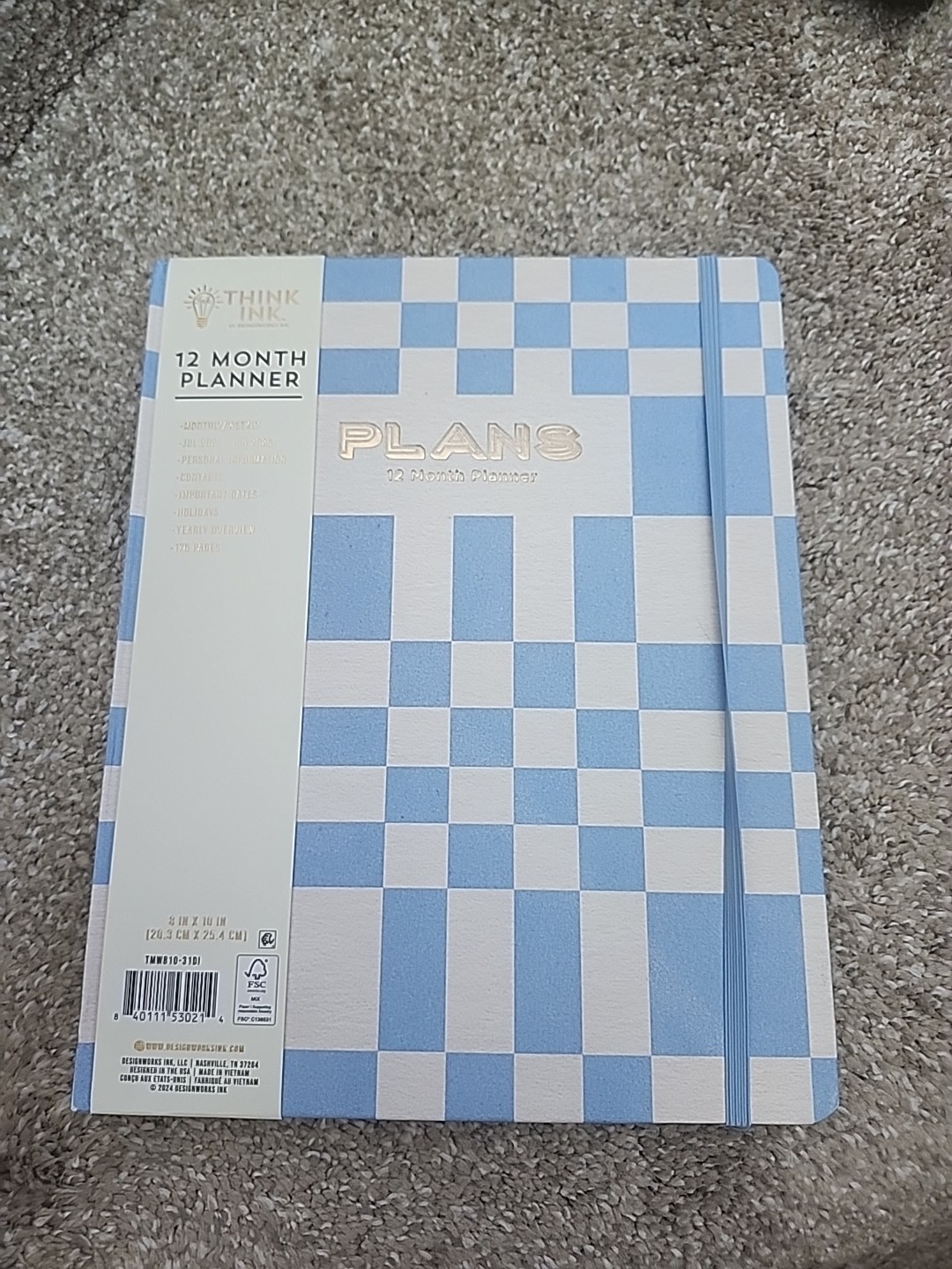 ThinkInk 12 Month Planner 8×10 Hardcover Heavyweight Paper JULY 2025 – JUNE 2026