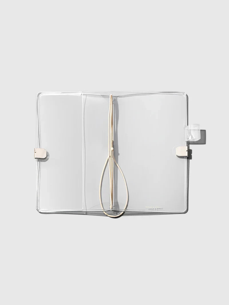 Cloth and Paper Plus Size Travelers Notebook Clear Vinyl Document Pocket Monthly