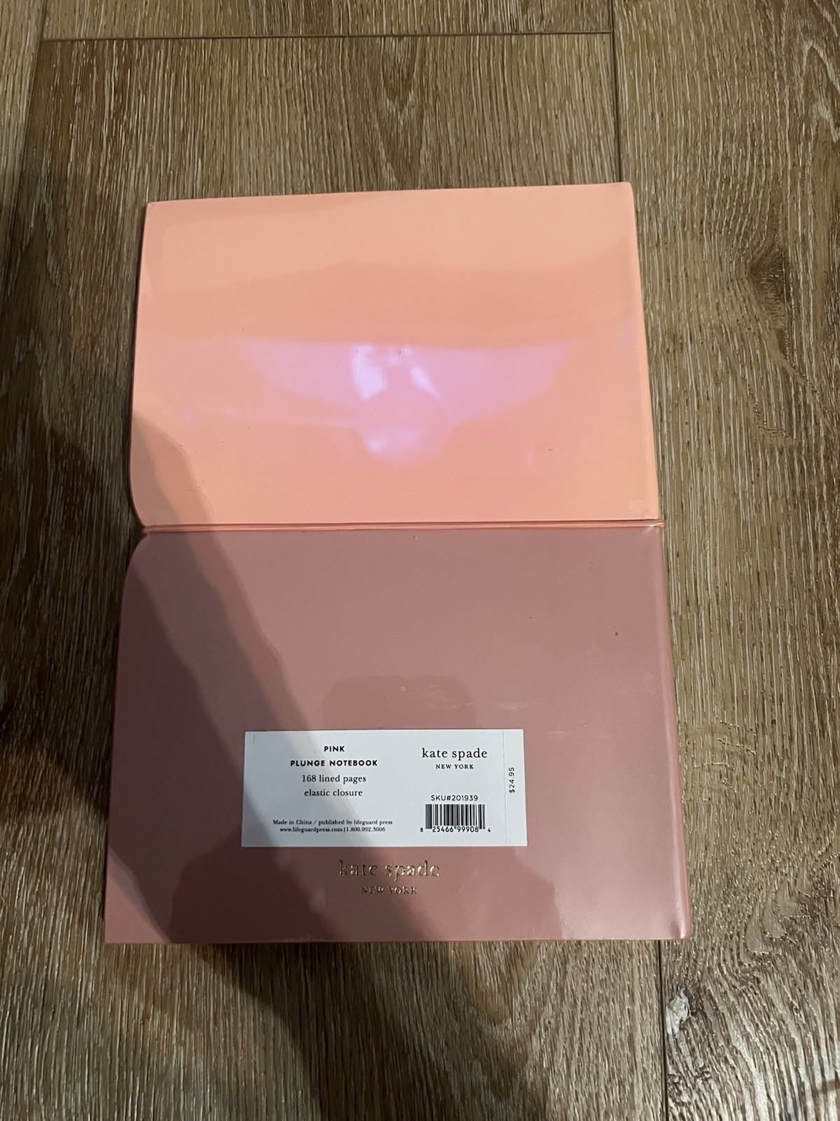 Kate Spade Pink Plunge Notebook Multi Lined Pages Elastic Closure NWT