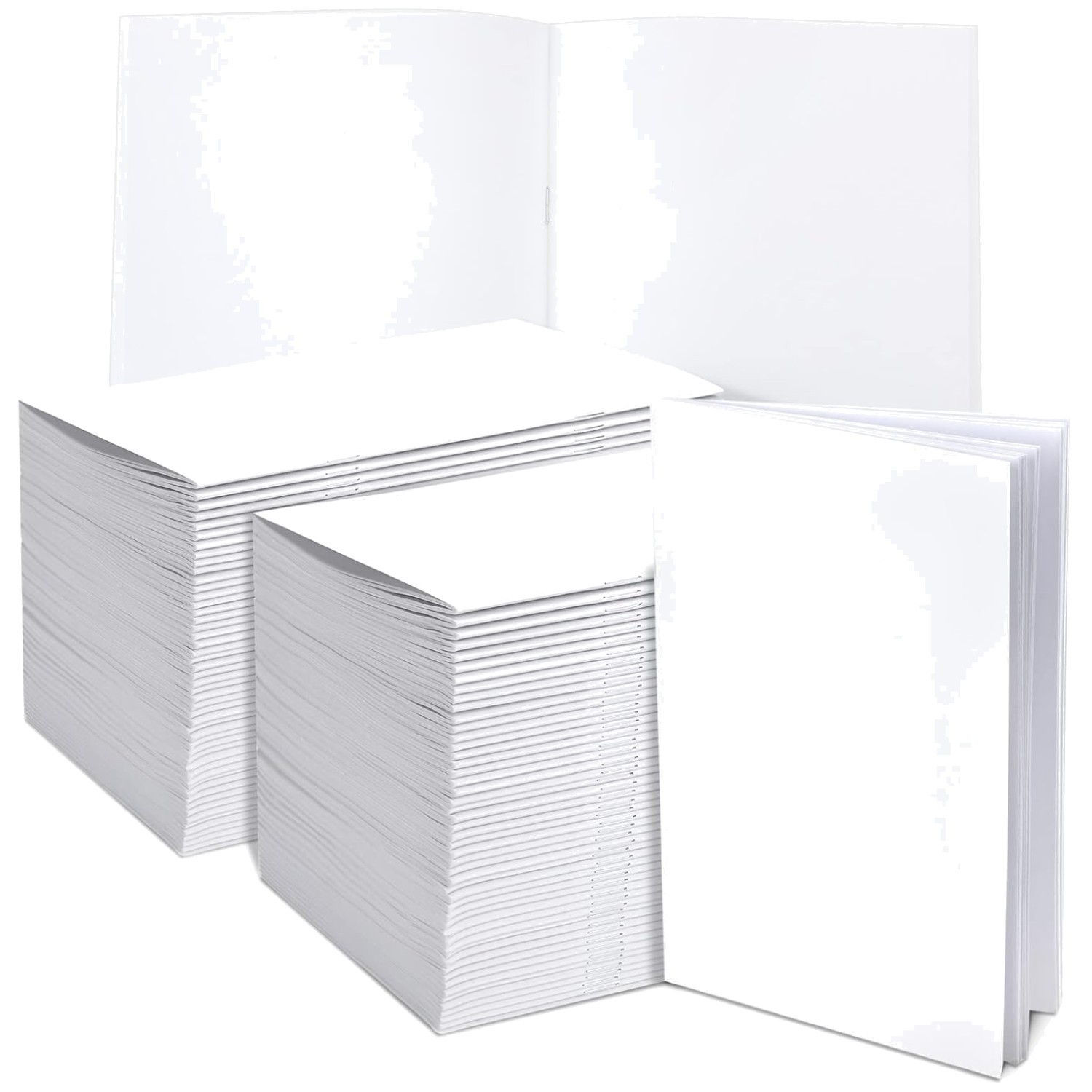 50 Pack White Blank Books 5.5×8.5 – Art, Writing, Drawing