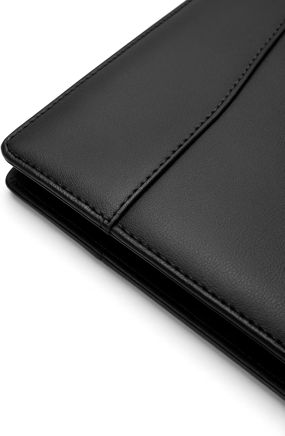 A4 PU Leather Portfolio Folder with 30 Pages Paper Padfolio Business Organizer
