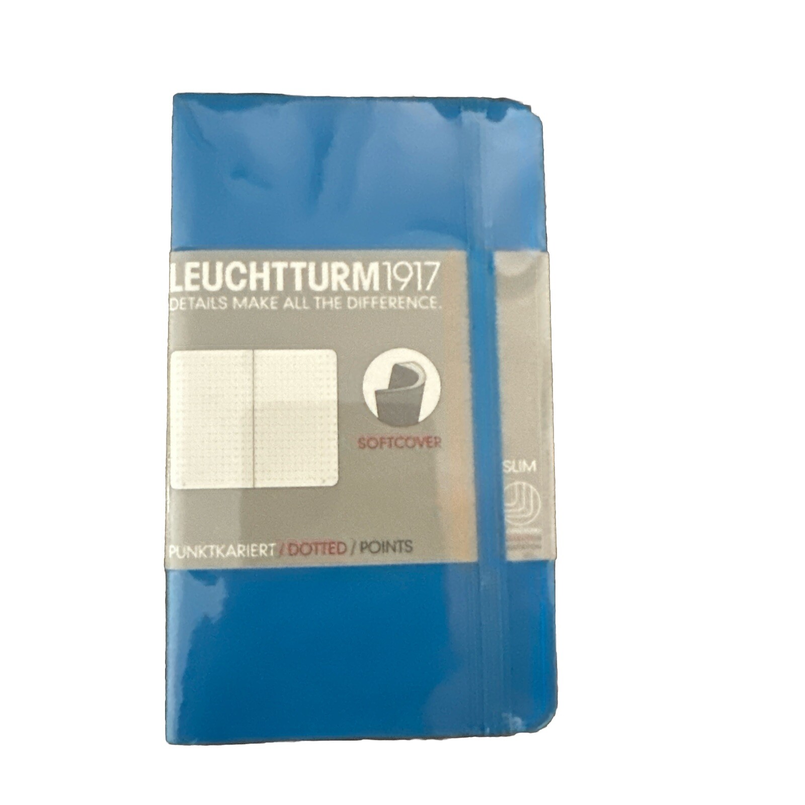 Leuchtturm 1917 Dotted Notebook Azur 349276. 121 Numbered Pages. 90mm X 150mm