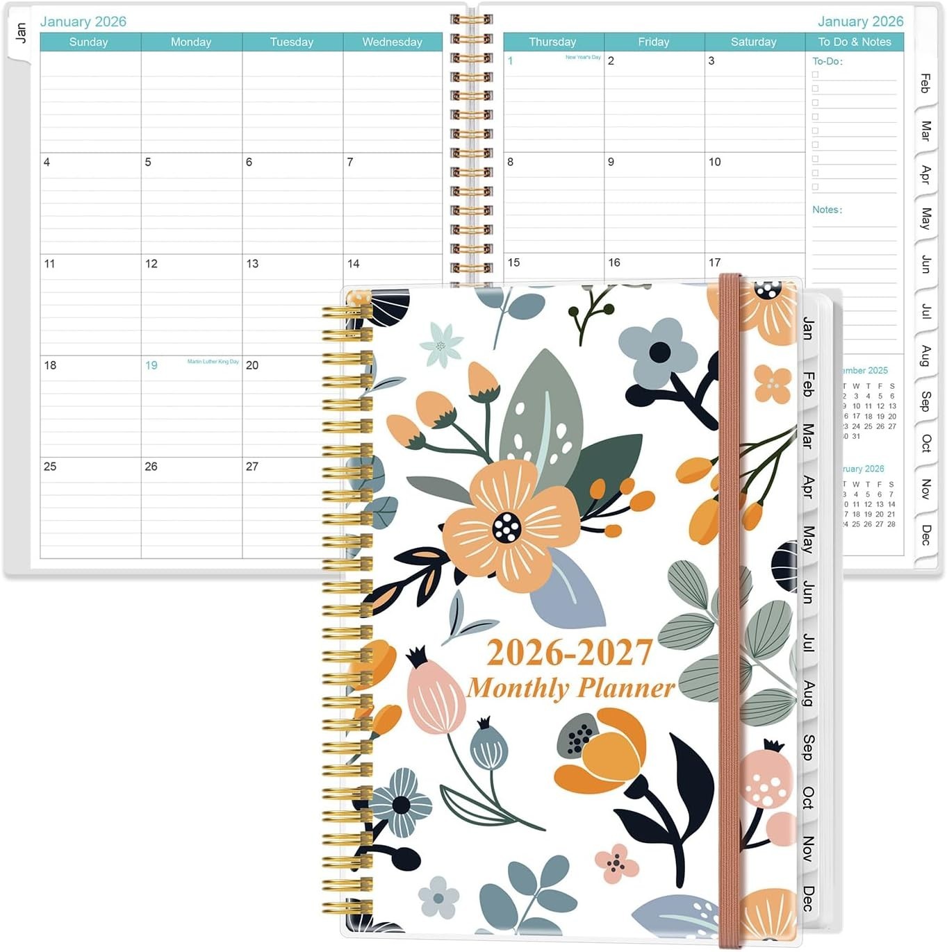 Stylish 2026-2027 Planner – 18 of Planning with Durable Twin-Wire Binding
