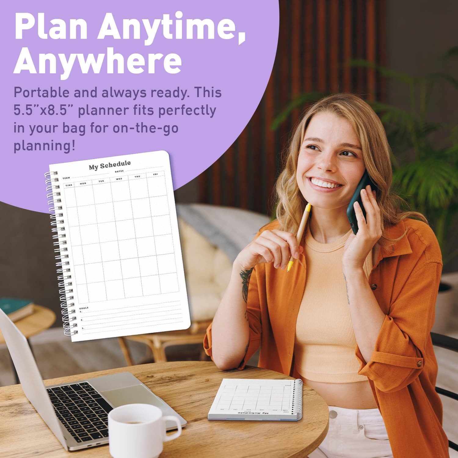 Sweetzer & Orange 2026-2027 Academic Planner – Student 5.5″ x 8.5″, Soft Sky