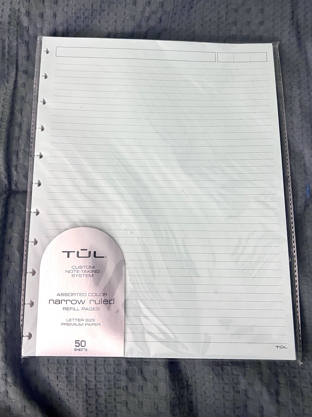 TUL Refill Pages Size Narrow Ruled 50 Sheets Pages Assorted Pastel Colors