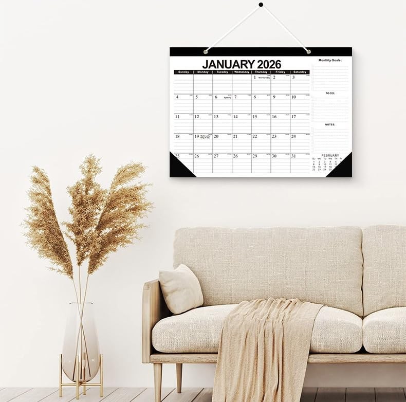 Desk Calendar 2026, Large 17″ x 12″ 18 Months Runs from B#2026-2027