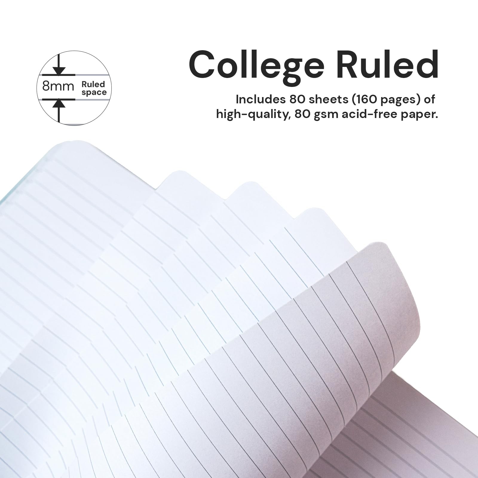 ONAVIA A4 Notebook Hardcover, 8.5″ x 11″ College Ruled Journal A4, Red