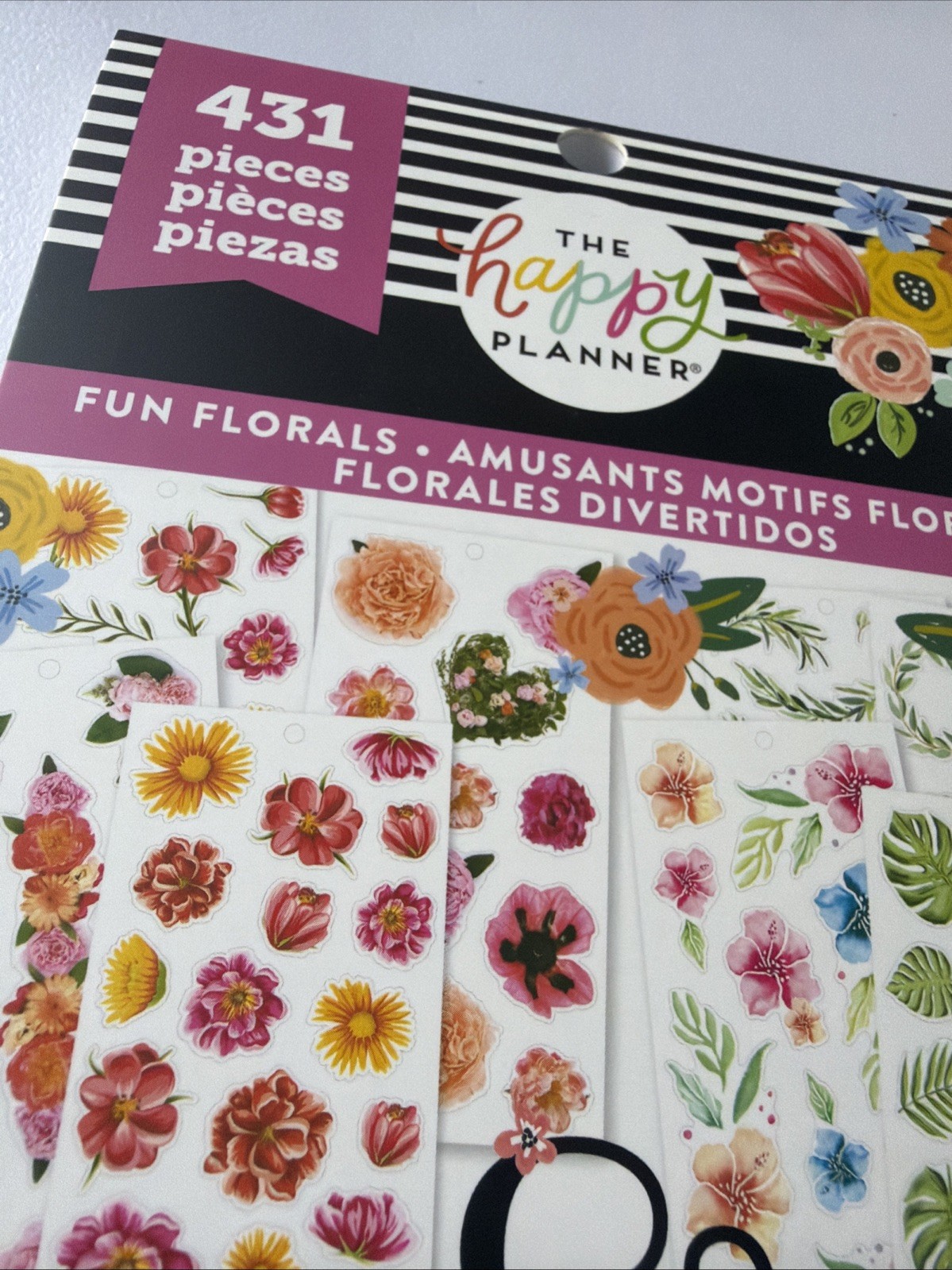 BIG IDEAS The Happy Planner FUN FLORALS 431 pcs 30 Pages Stickers NEW MAMBI