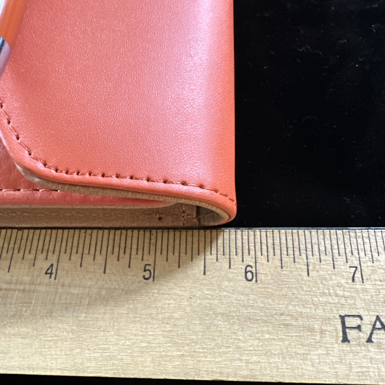 VTG Orange Pocket Planner Organizer 6 Ring Binder Faux Leather Pen Wallet Style
