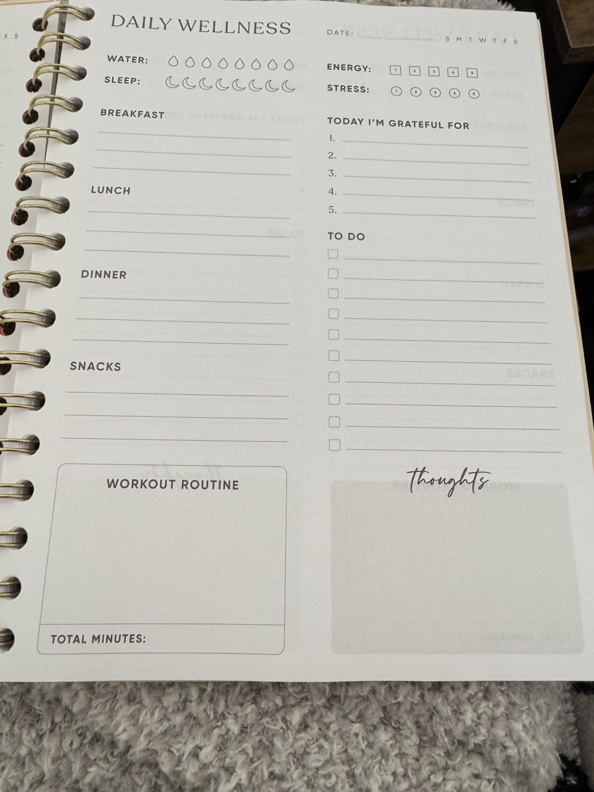 Be Rooted Daily Wellness Planner 7” x 9” 80 Sheets