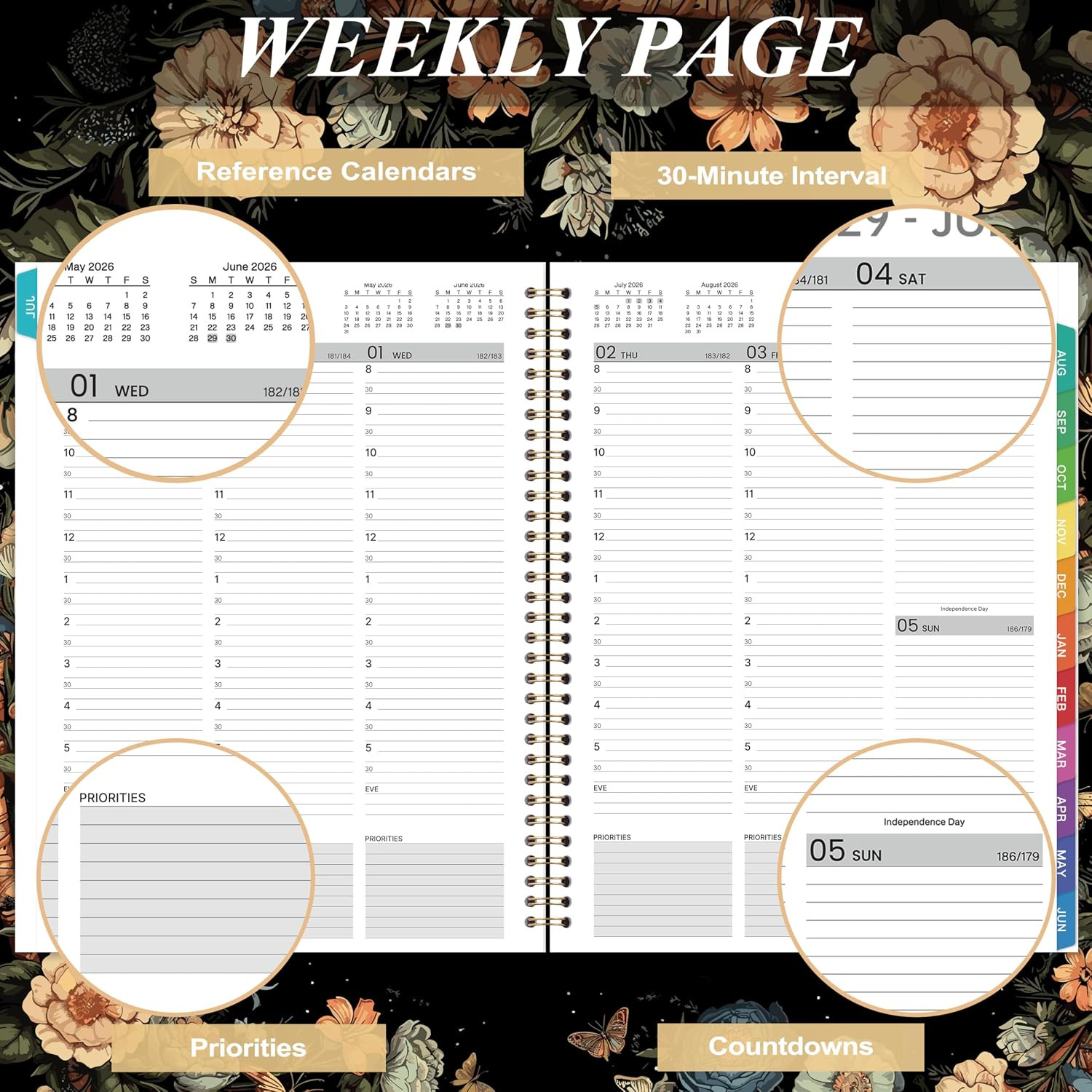 Hourly Appointment Book 2026-2027 Daily Weekly Planner 30 Minute Calendar 9×11