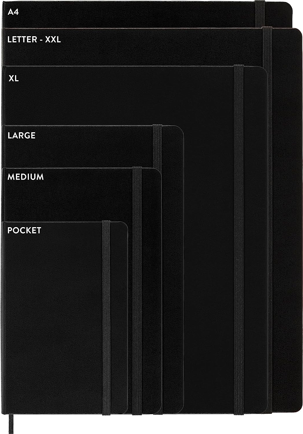 Cahier Journal, Soft Cover, Large (5″ X 8.25″) Ruled/Lined, Black, 80 Pages (Set