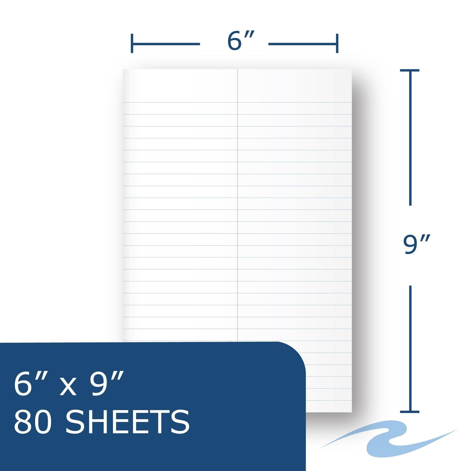 Roaring Spring Spiral Steno Pad, 6″x9″, 6″ X 9″ 80 Sheets (Pack of 1), White