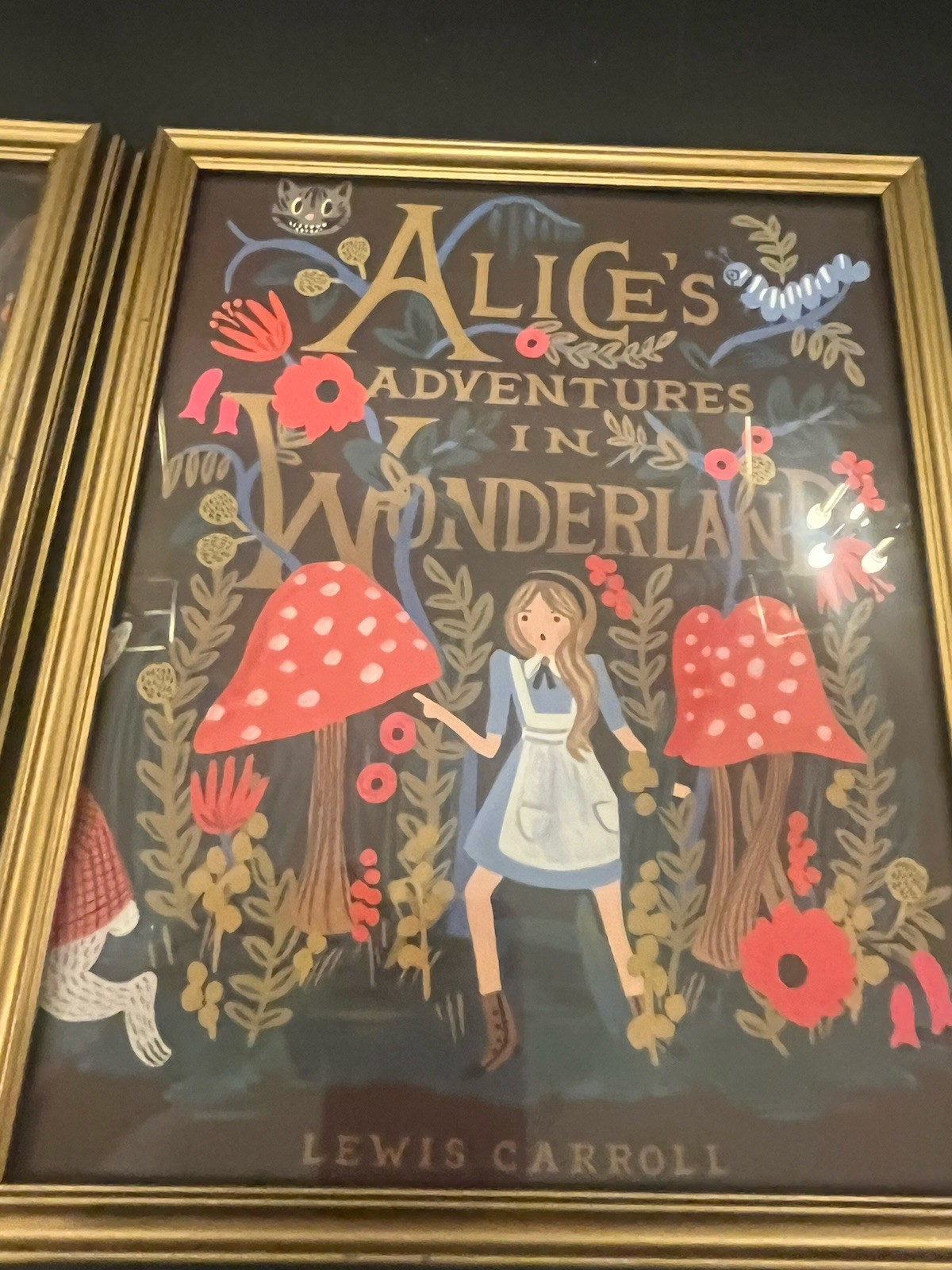 Rifle Paper Co Alice’s Adventures In Wonderland 2016 (6) 11” X 9” Framed Prints