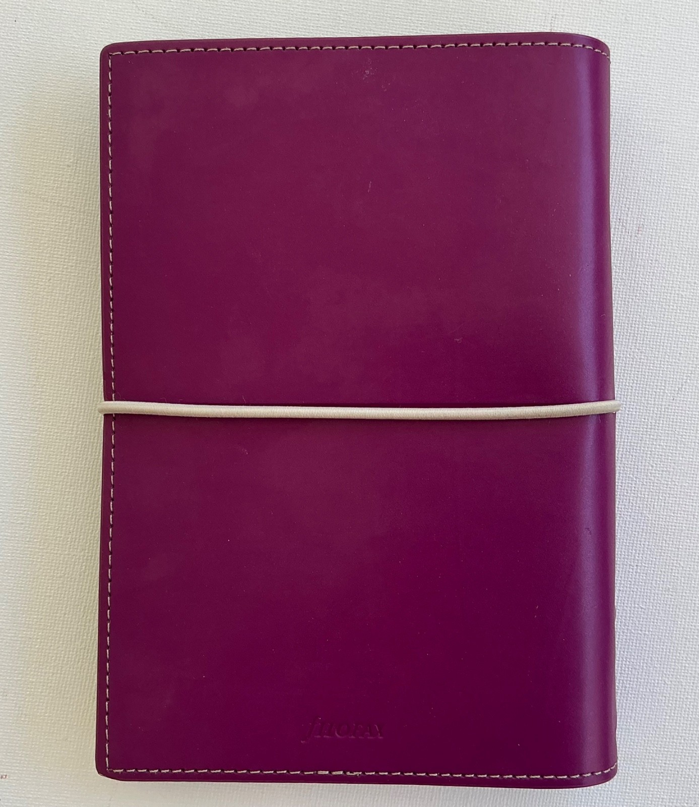 Filofax Domino Organizer, Personal Size, Purple with Contrast Stitching