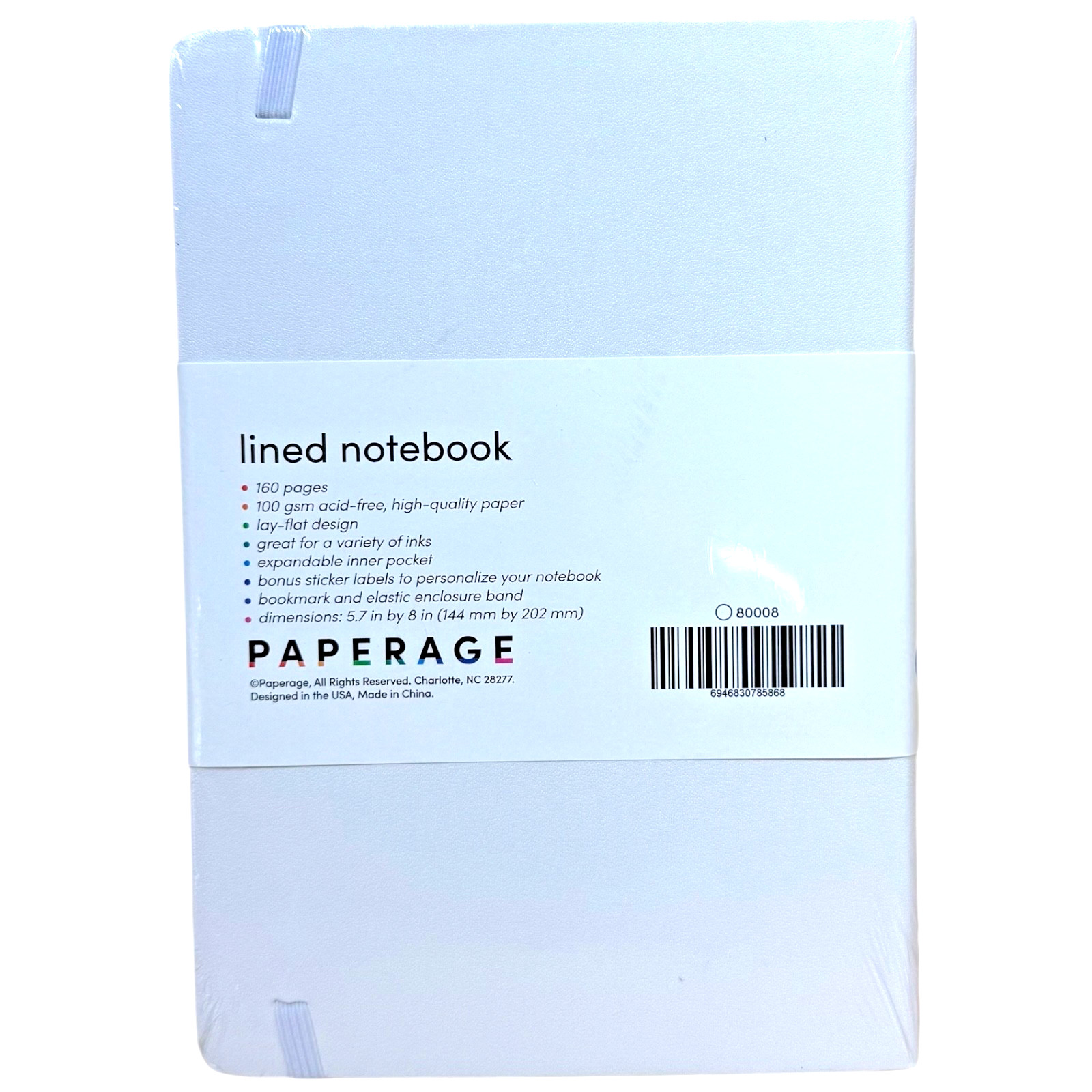 Paperage Lined Notebook 160 Pages 100 Gram Acid Free Paper White Brand New