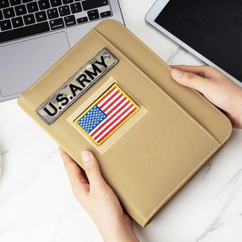 Tactical Padfolio Binder Zipper Loose-Leaf Paper Organizer Military Grade Design