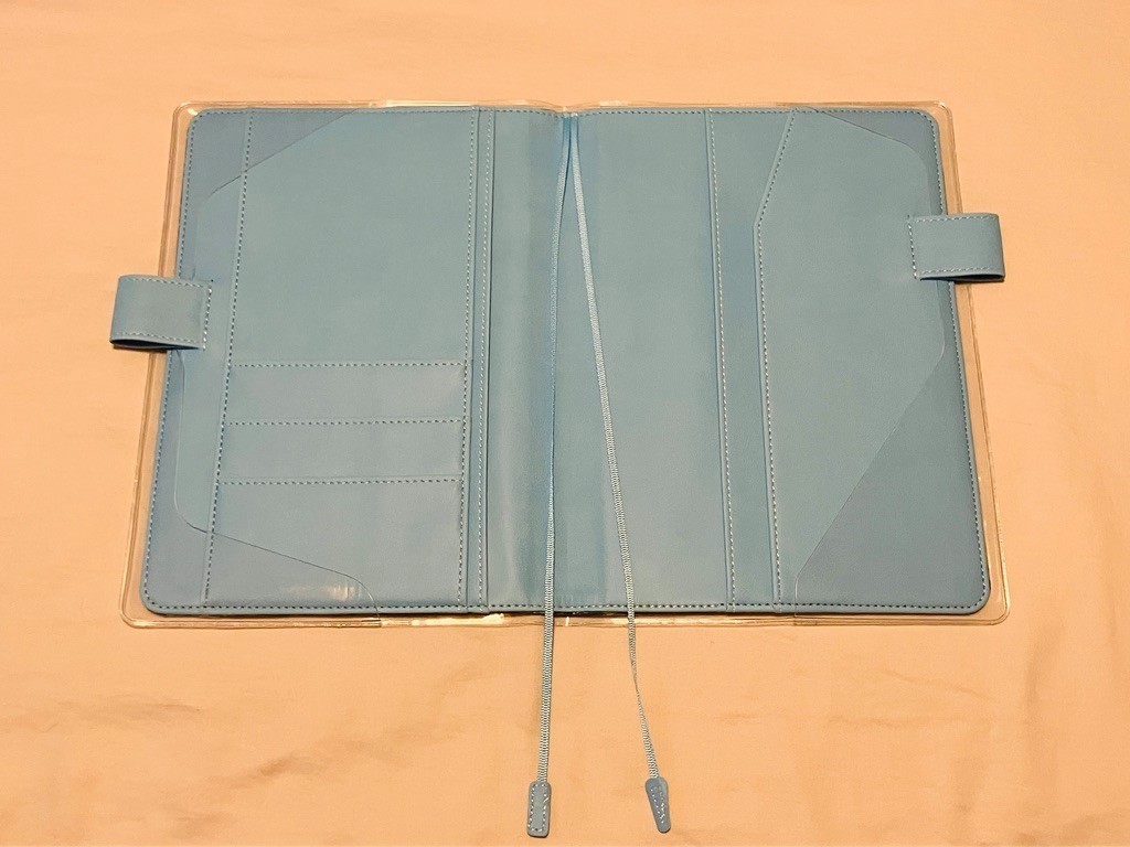 Fabric and PU Leather Cover + Clear Cover fits A5 Hobonichi Cousin or Stalogy365