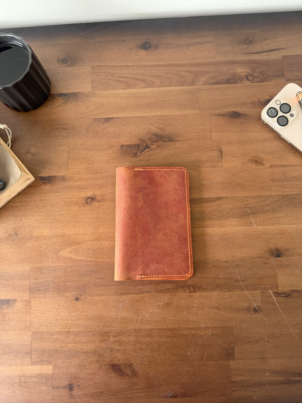 Handmade Refillable Notebook Case – Personalized Field Notes Leather Cover