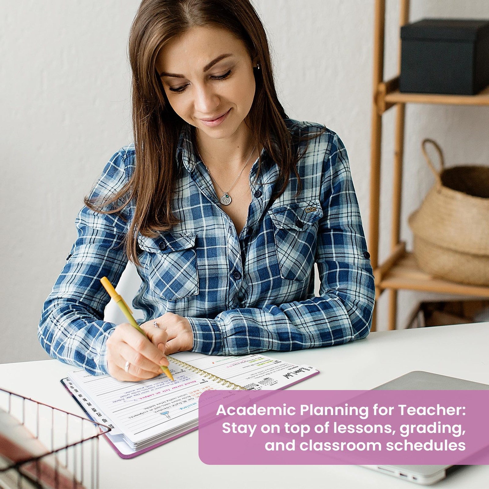 Planner 2026–2027, Academic Monthly Weekly (6.3″x8.5″)a5, A-Twilight Bloom