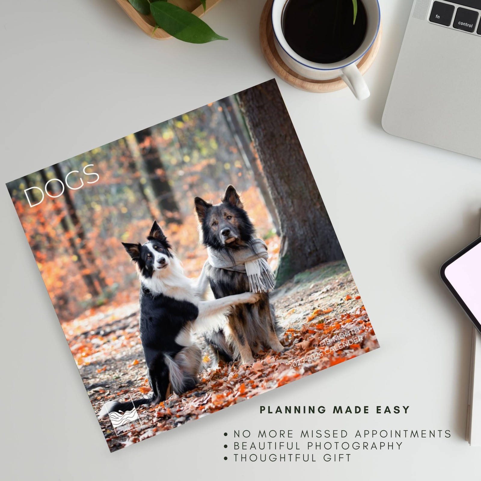 Dogs Wall Calendar 2026 | 12″ x 24″ Open | Giftable Pup 12 x 12,