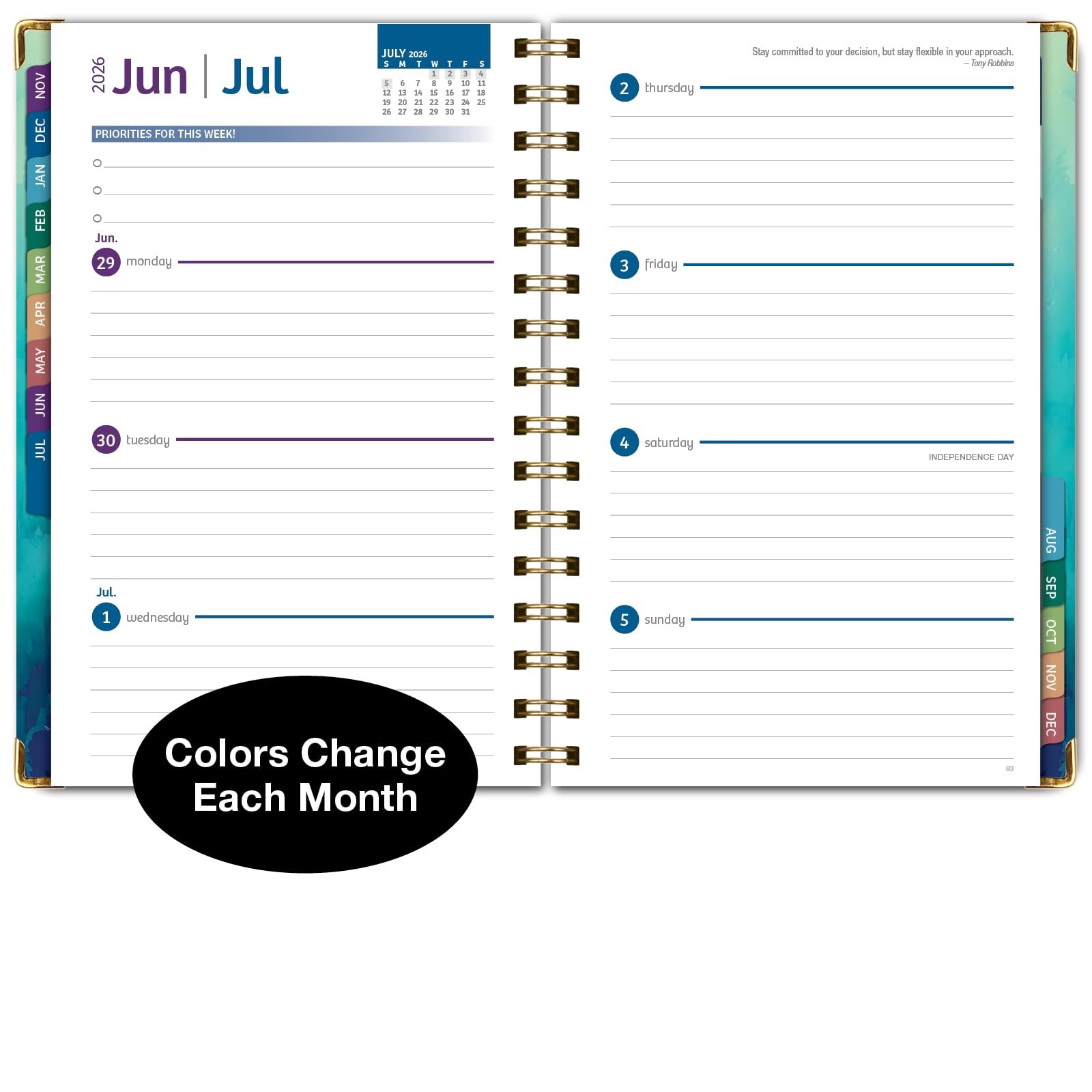HARDCOVER 2026 Planner, 5.5″x8″: 14 Months (November 2025 – 5.5″ x 8″, Orchid