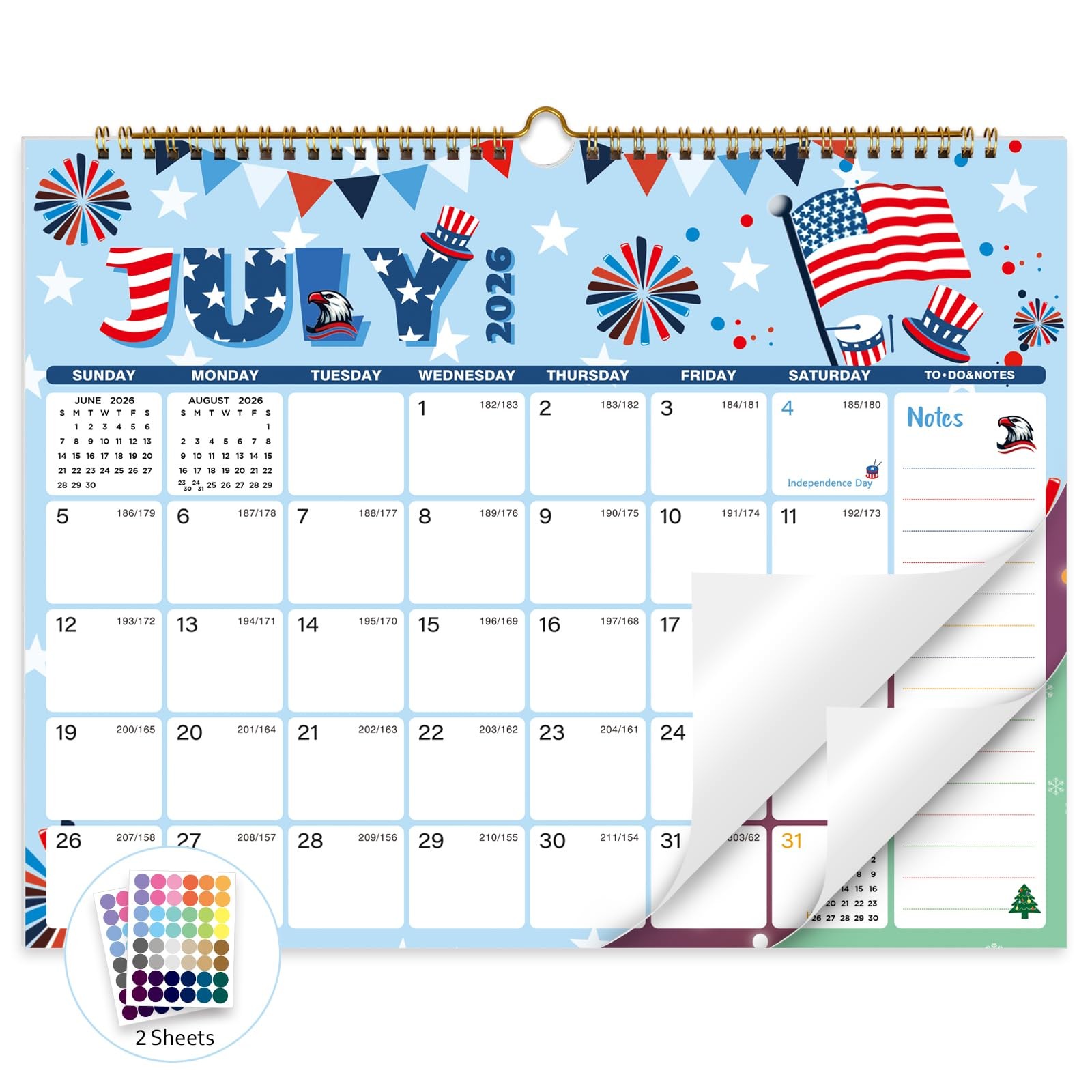 XISIDO 2026-2027 Wall Calendar, Calendar Seasonal