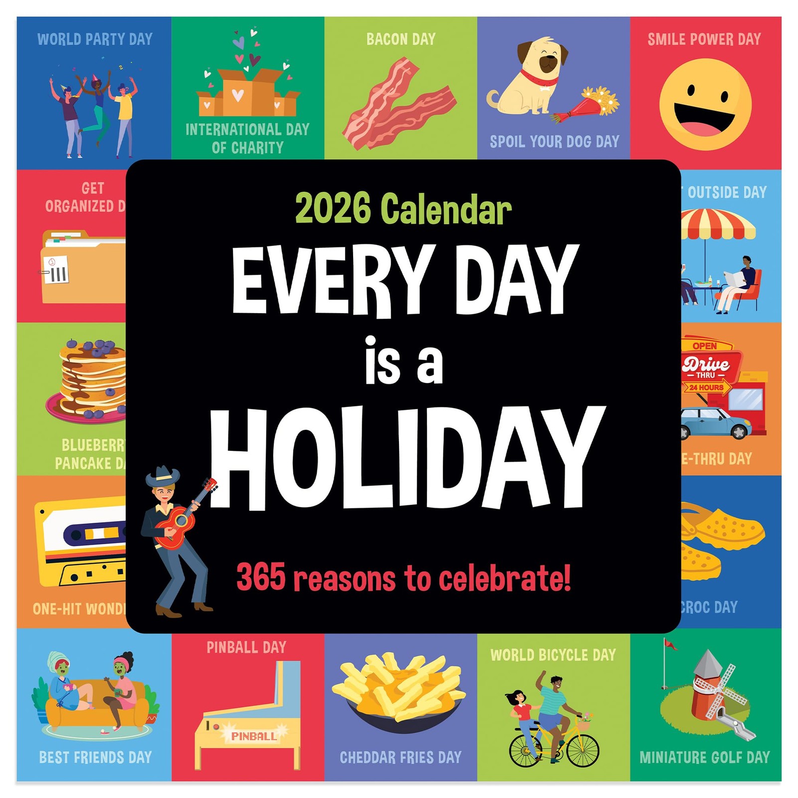 TF Publishing 2026 Every Day’s A Mini Wall Calendar 7″x7″ 2026, Multi color