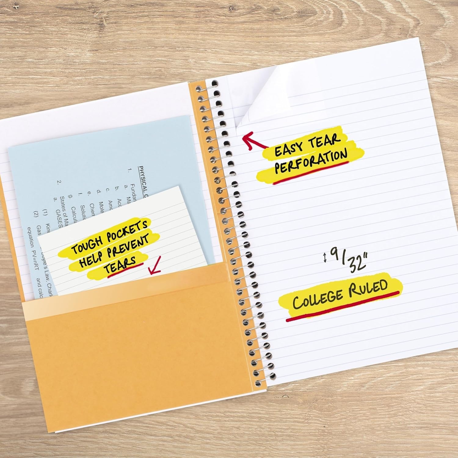 Spiral Notebook – Notebook Journal for Writing, 6.2” X 8.4” College Ruled Note