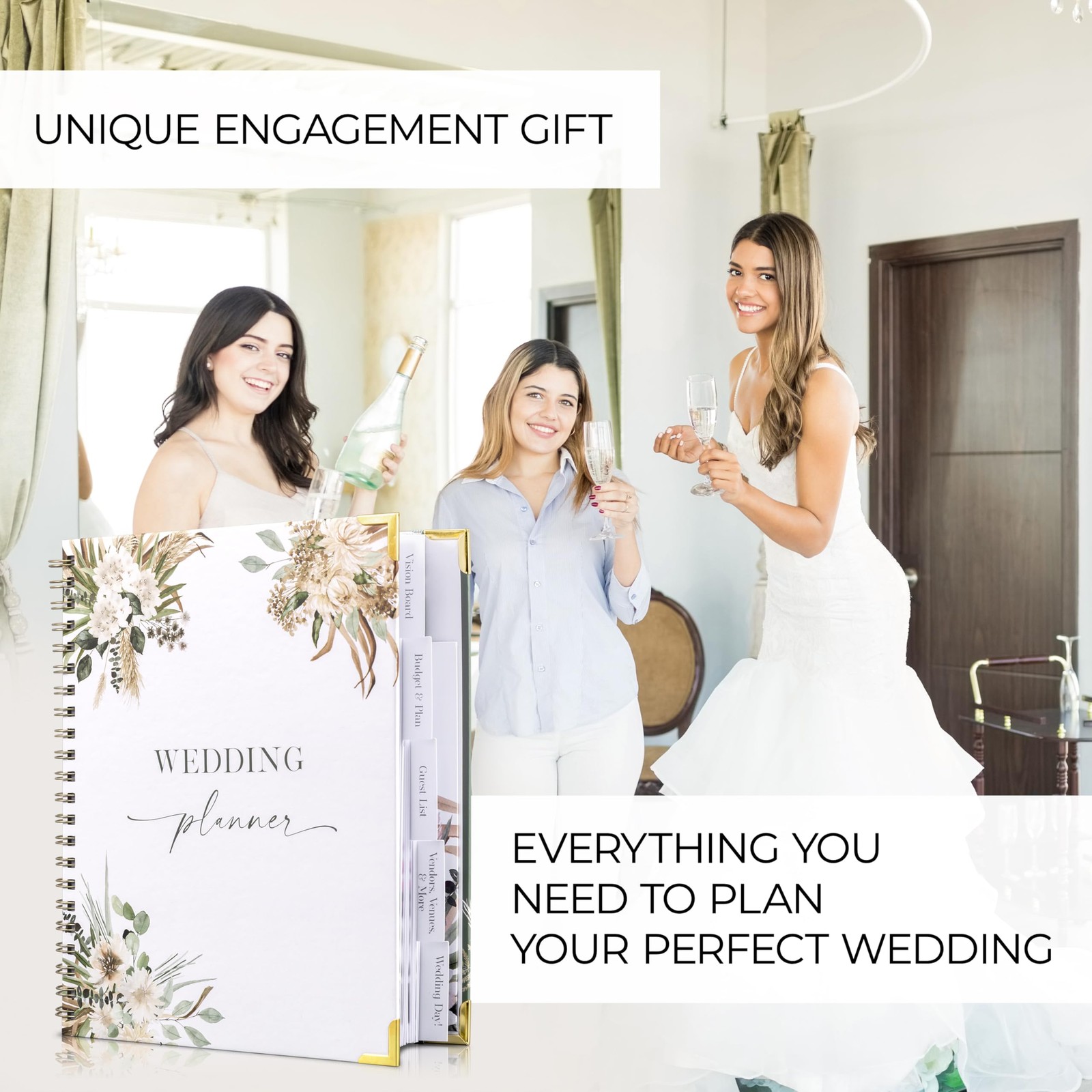 Beautiful Greenery Wedding Planner Book and Organizer – Enhance Excitement an…