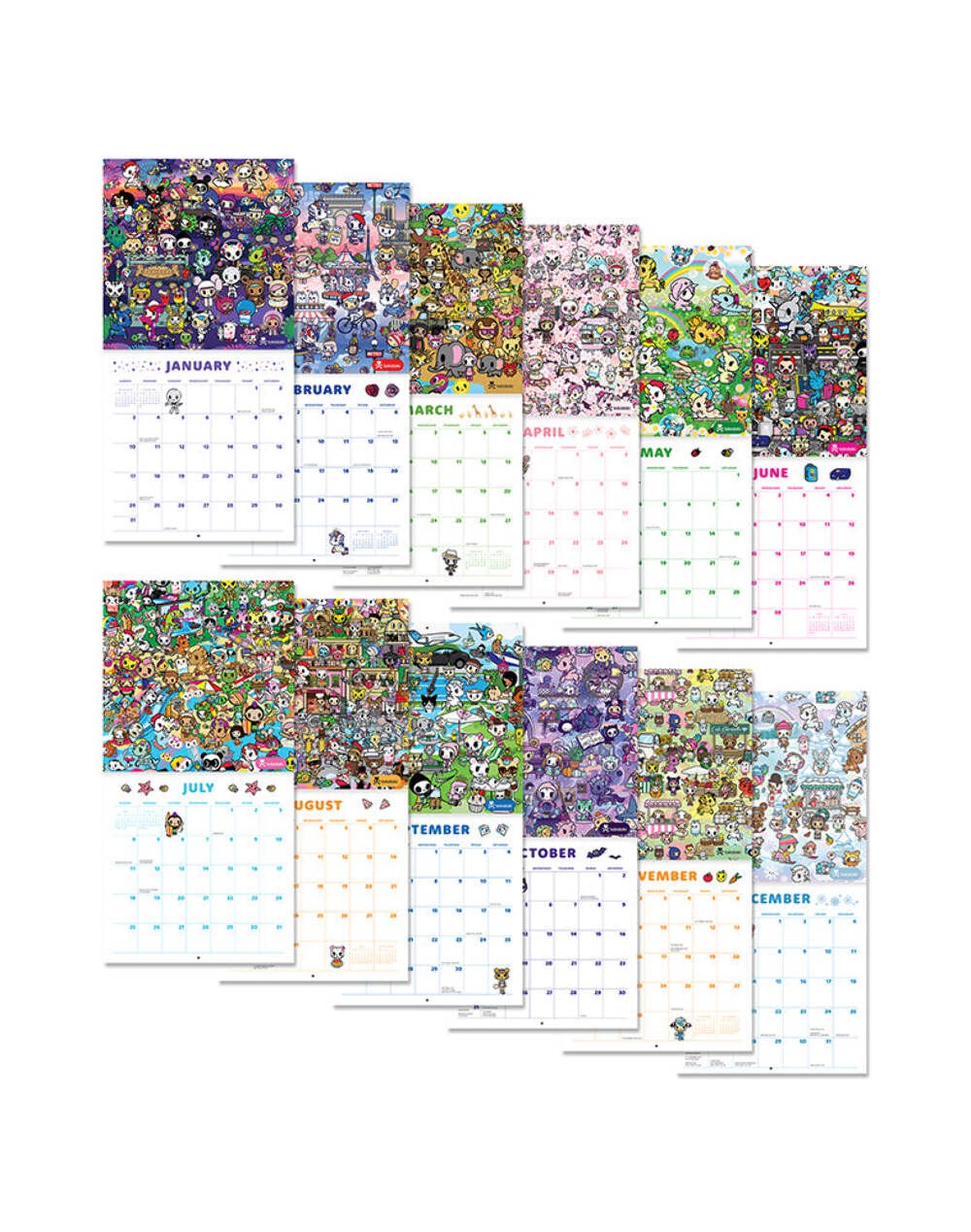 2027 tokidoki Calendar (7×7)