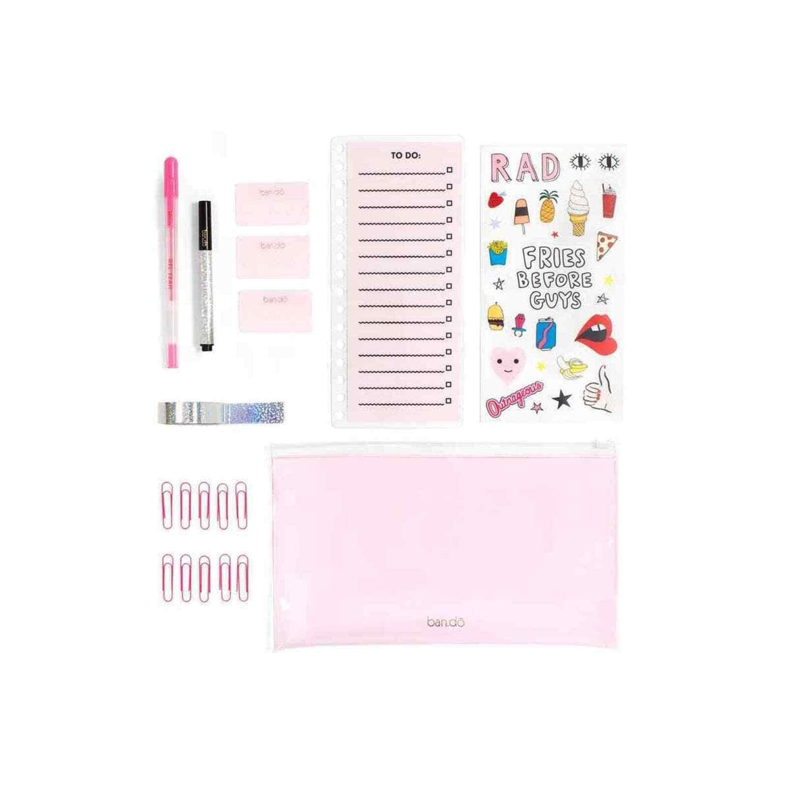 Ban.do Agenda Starter Pack Unisex OS Pink New Planner Accessories Stationery Kit