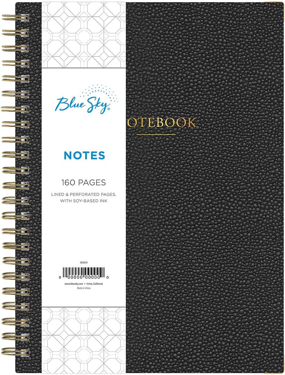 Cuaderno De Tapa Dura Gris Y Azul 160 Paginas Lineas Diario Ejecutivo