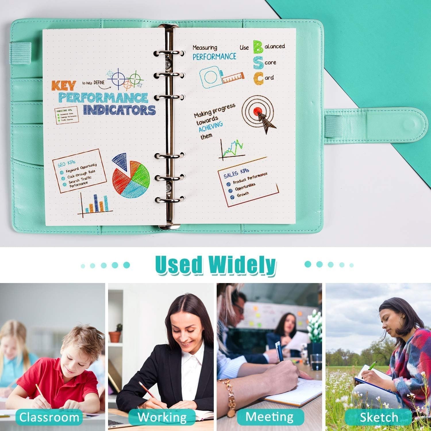 A5 Refill Paper, 280 Pages A5 Loose Leaf Paper 6 Hole Notebook Refills for 6 …