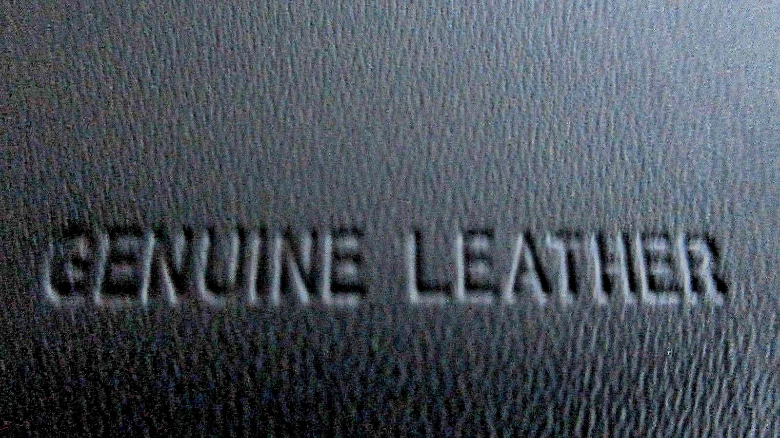 NEW BOX Black LEEDS Genuine Leather ZIP-AROUND WALLET ORGANIZER Logo Embossed