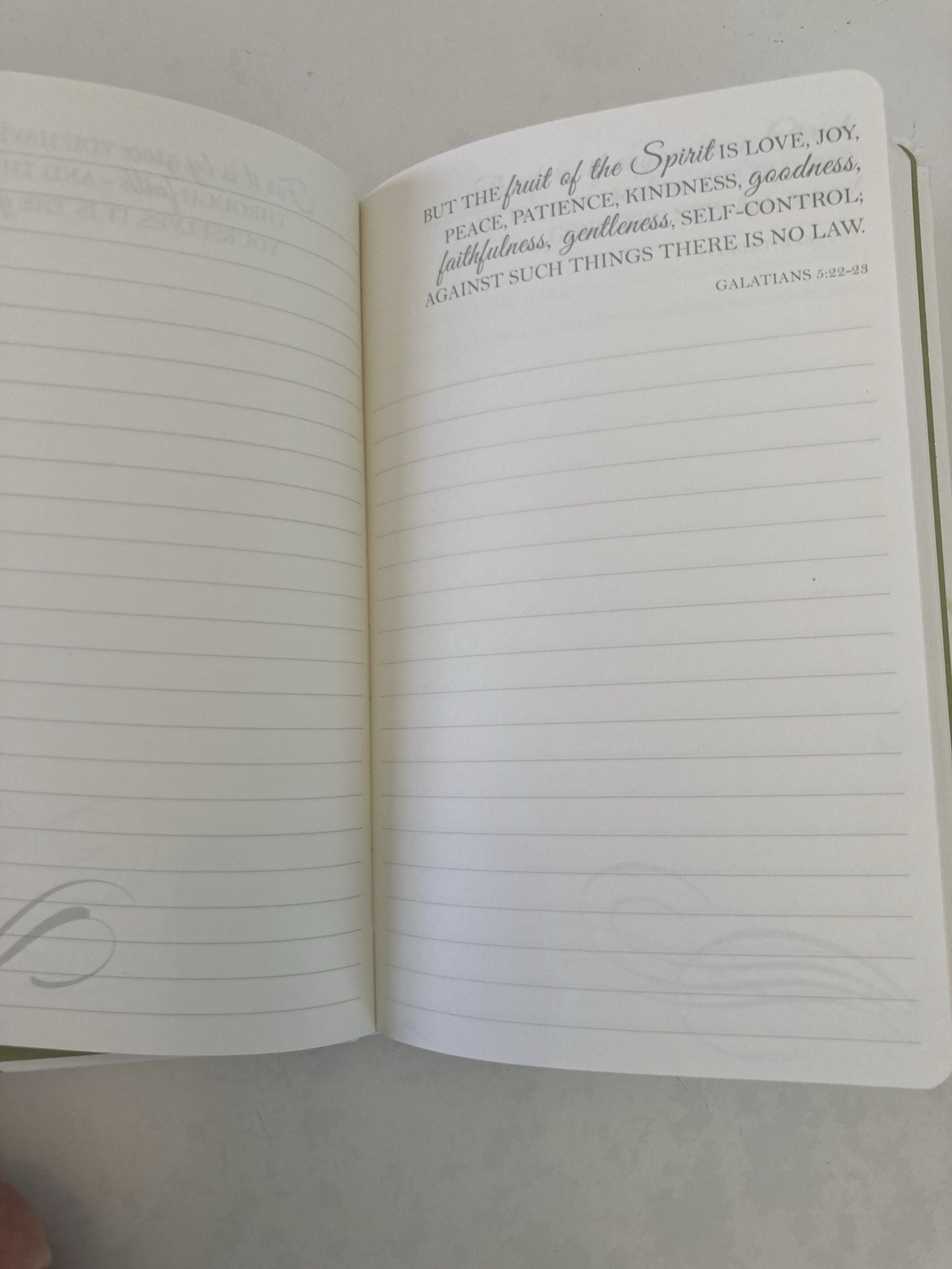 Journal Blank Booklet Notebook Scripture Biblical Quotes 8.5″x 5.5″ White Gold