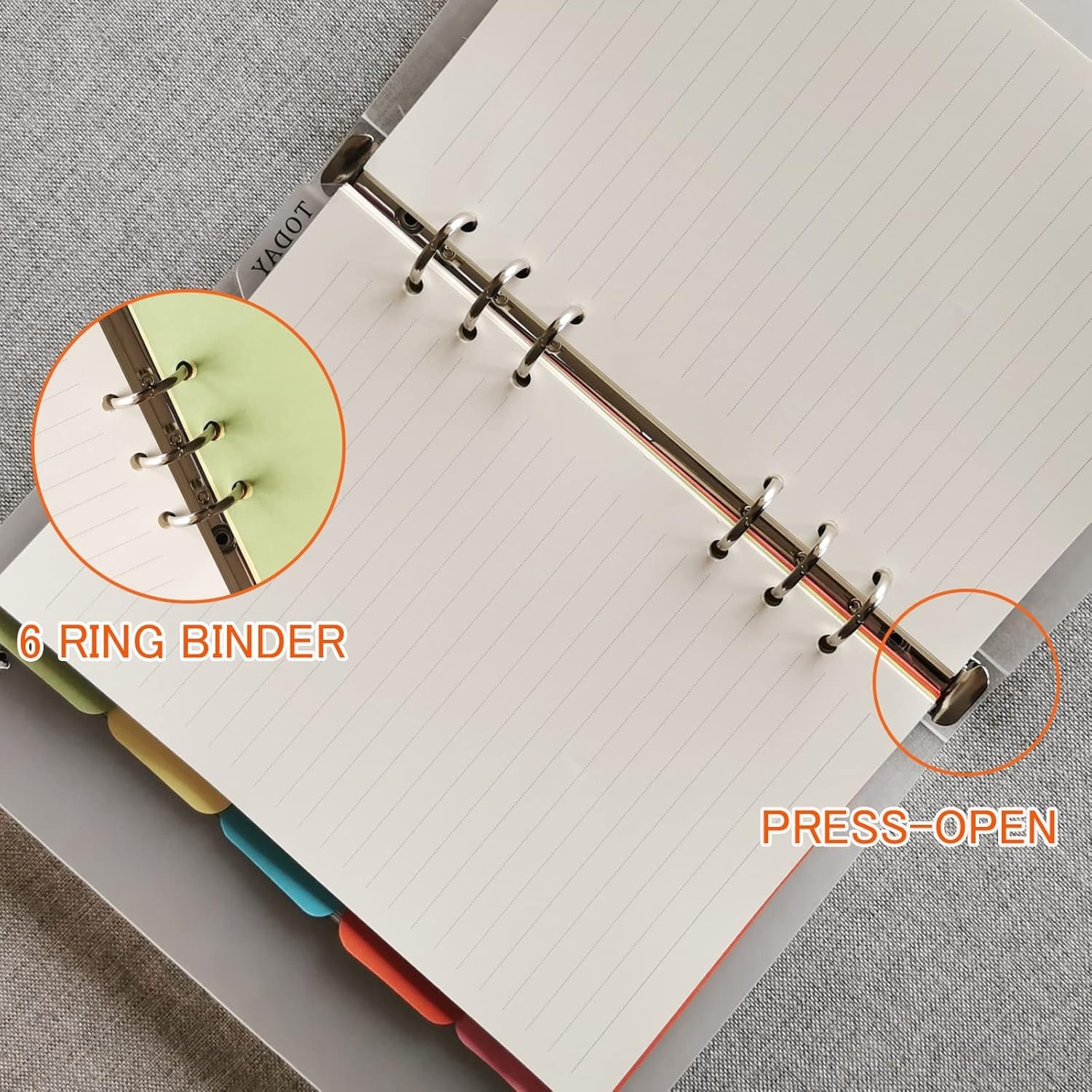 DY.2ten Refillable A5 Notebook Set, 3 Pack Lined Refill Paper