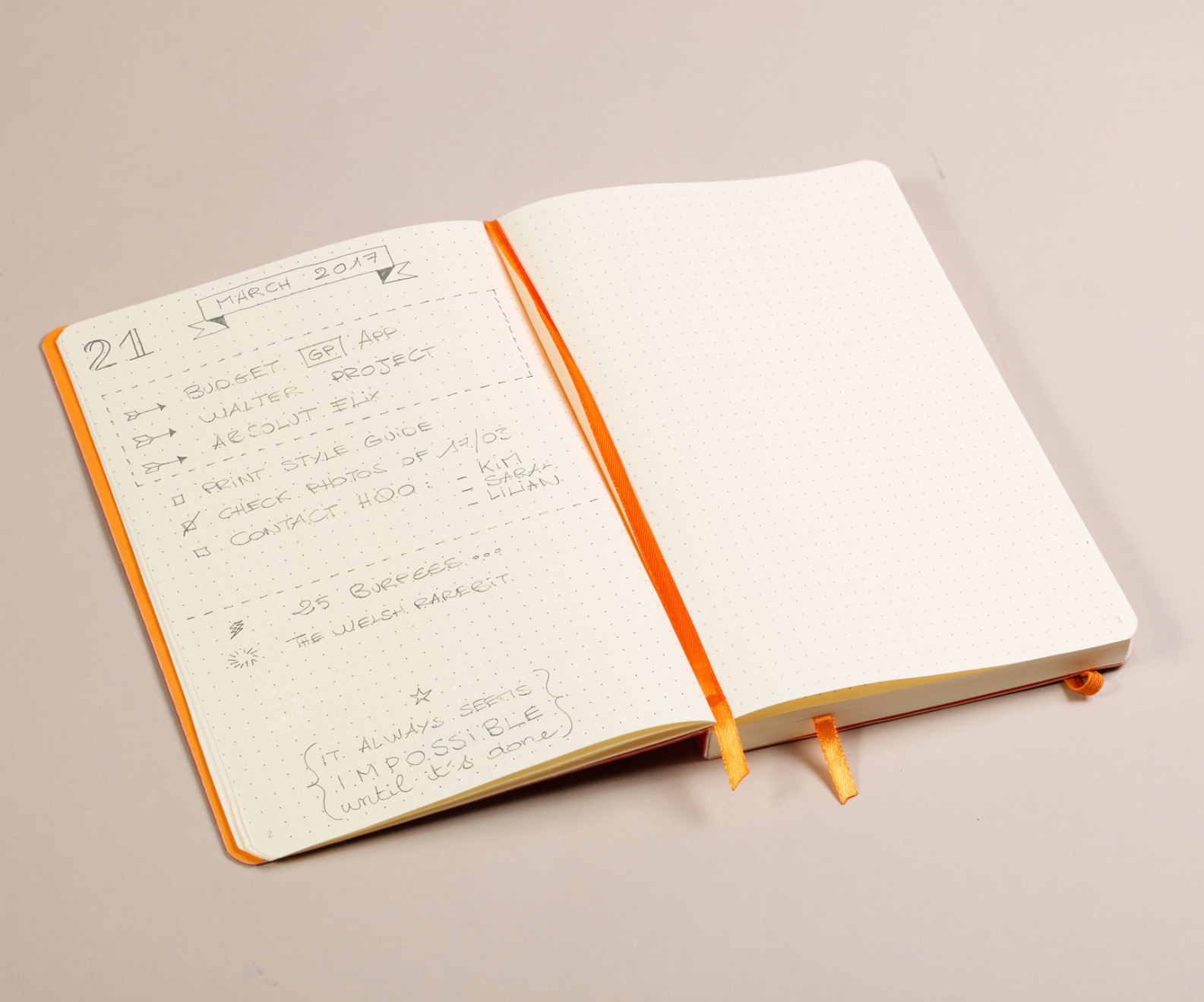 Rhodia Goalbook Journal – Silver – Dot Grid – A5 Size – 5.75 x 8.25 NEW R117741